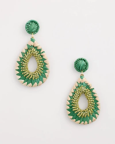 Thread Wrapped Teardrop Earrings
