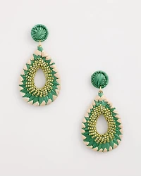 Thread Wrapped Teardrop Earrings