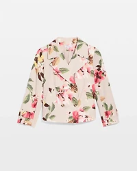 Cotton-Stretch Floral Trench Coat