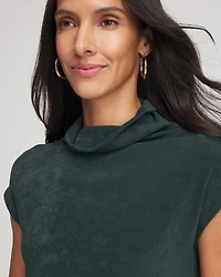 Travelers™ Mockneck Cap-Sleeve Top