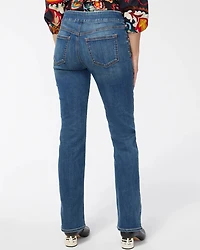 Denim Slim Pull-On Boot-Cut Jeggings
