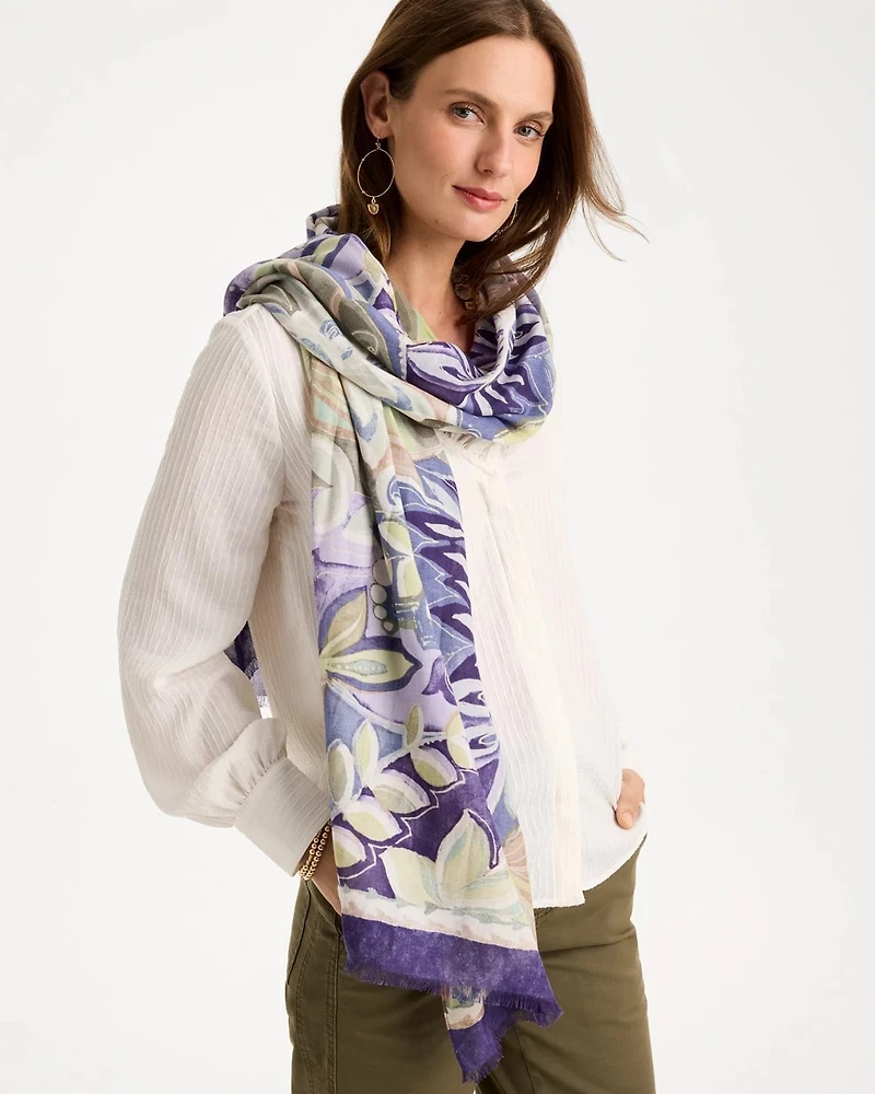 Printed Oblong Scarf