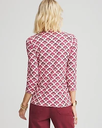Touch of Cool™ Geo 3/4-Sleeve Tee
