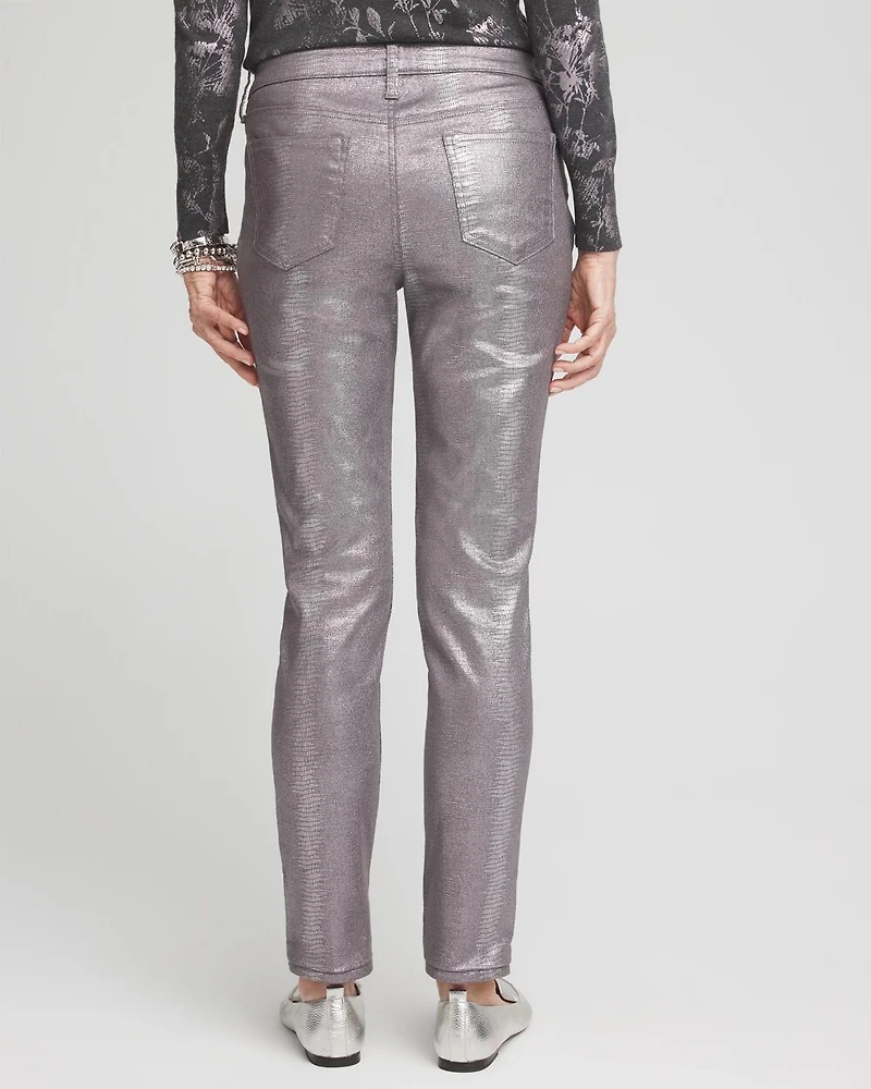 Girlfriend Coated Ankle Jeans