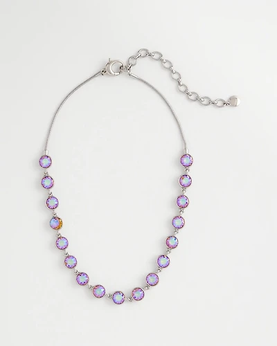 Iridescent Gem Short Necklace