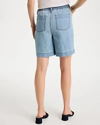 Embellished Lightweight Jean Shorts