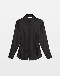 Satin Twill Collared Shirt