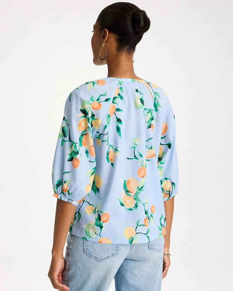 Cotton Voile Printed Blouse