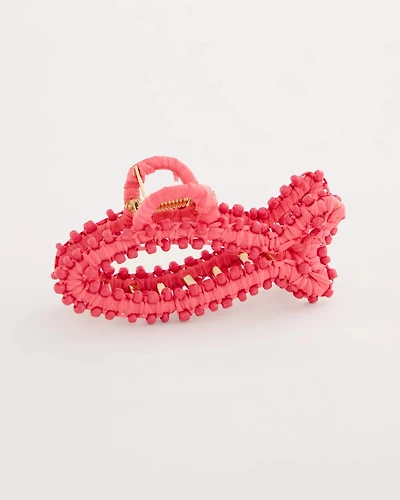 Coral Fish Raffia Hair Clip