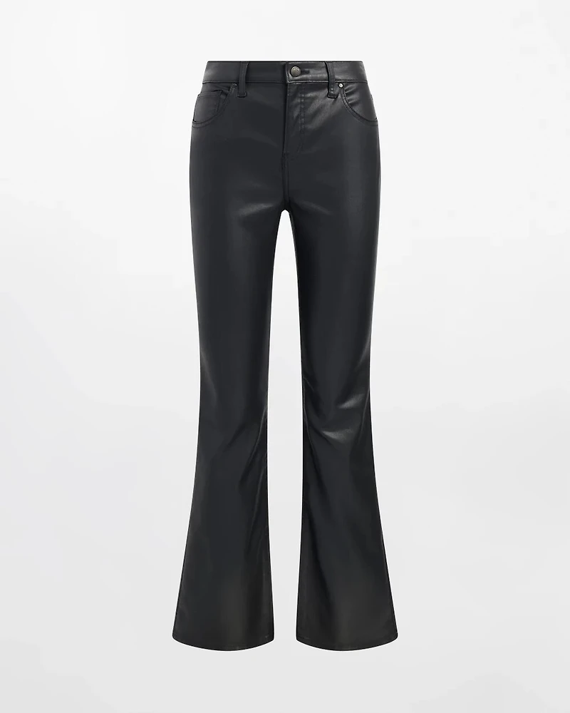 Girlfriend Coated Flare Jeans