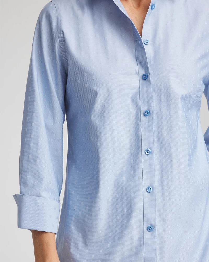 No Iron™ Striped Jacquard Sateen Shirt