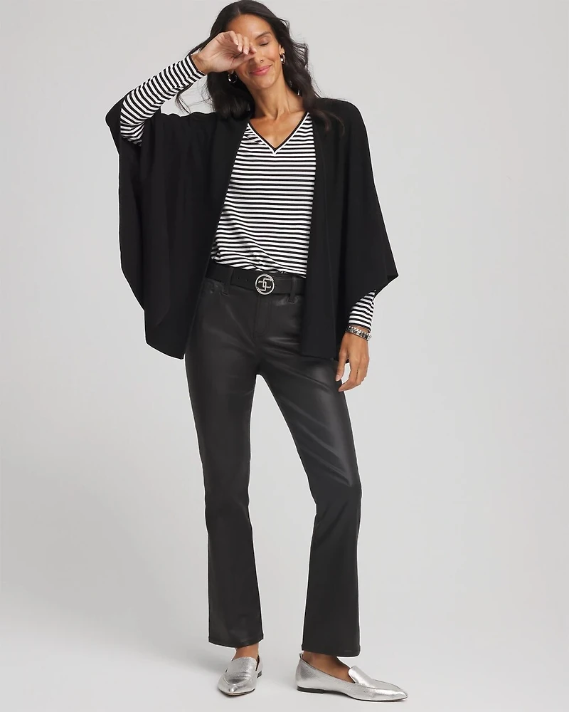 Crepe Open-Front Ruana