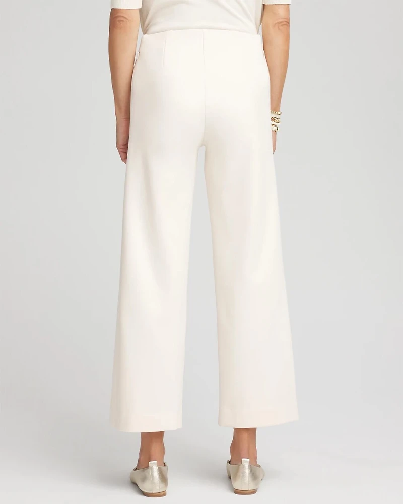Juliet Ponte Wide Leg Cropped Pants