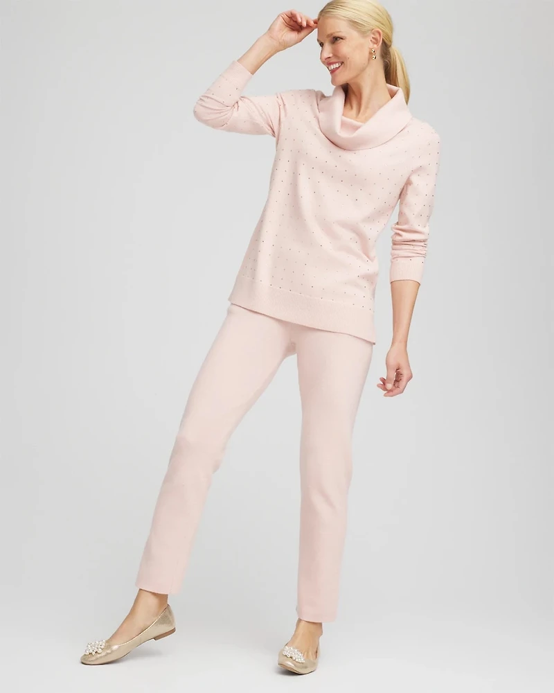 Zenergy® Luxe Diamante Cowlneck Tunic