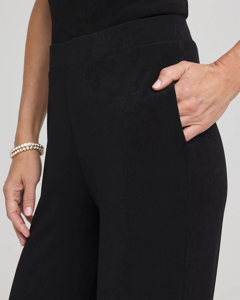 Petite Travelers Wide Leg Pocket Pants