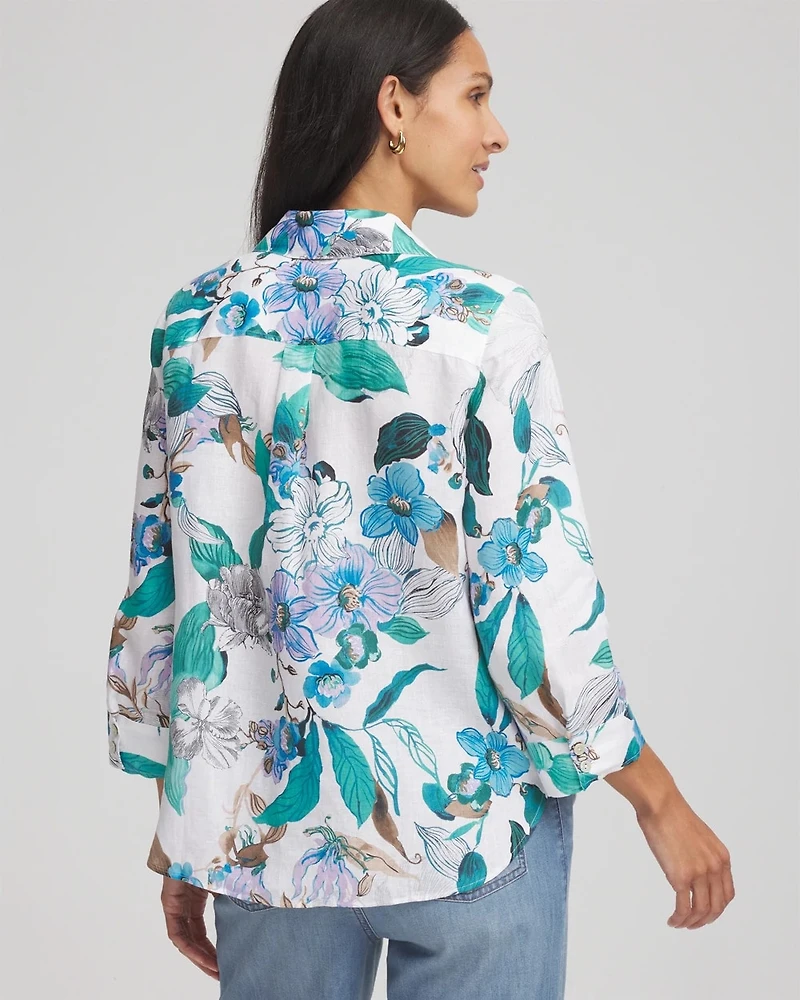 No Iron™ Floral Linen Shirt