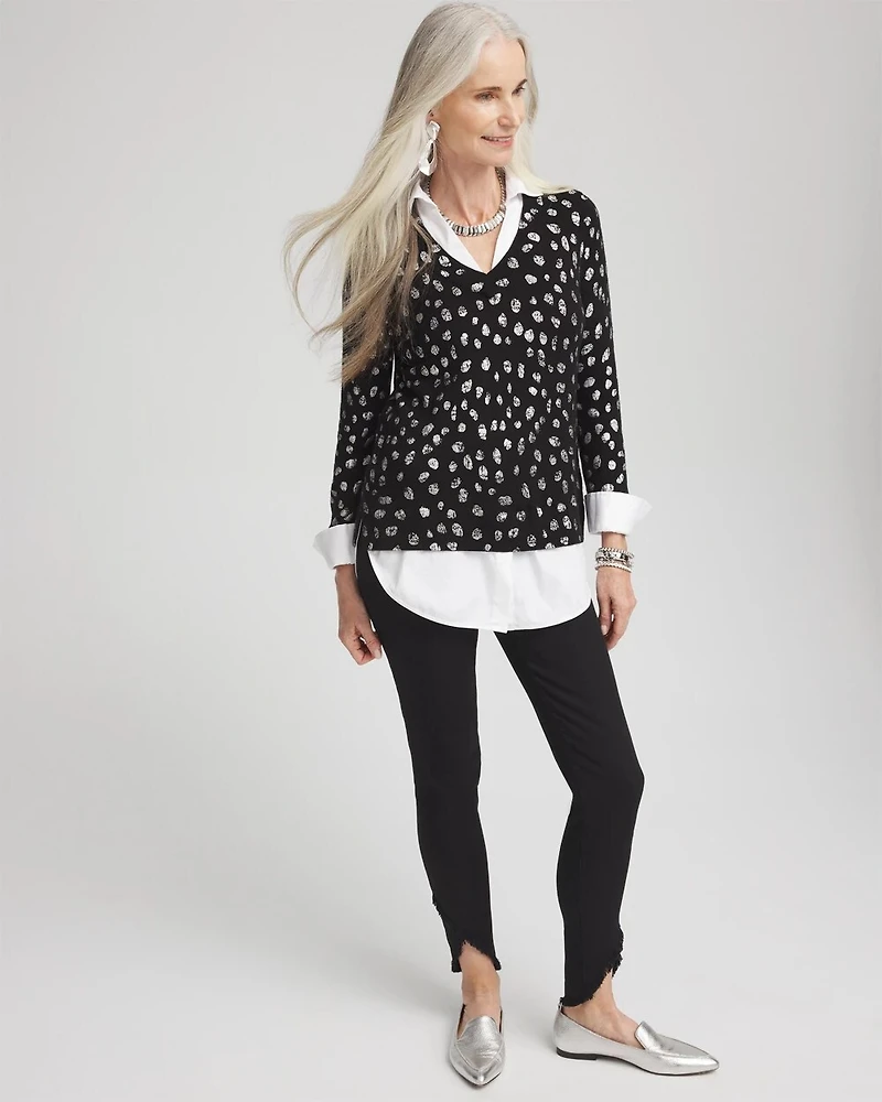 Tulip Hem Pull-On Ankle Jeggings