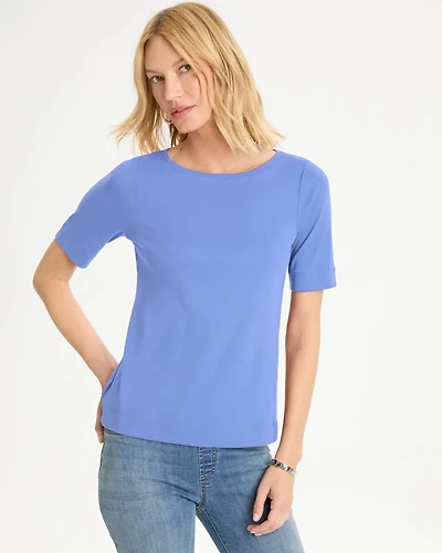 Pima Elbow Sleeve Tee