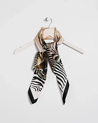 Artisanal Animal Print Square Scarf