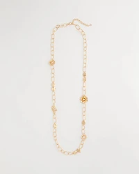 Flower Long Single-Strand Necklace