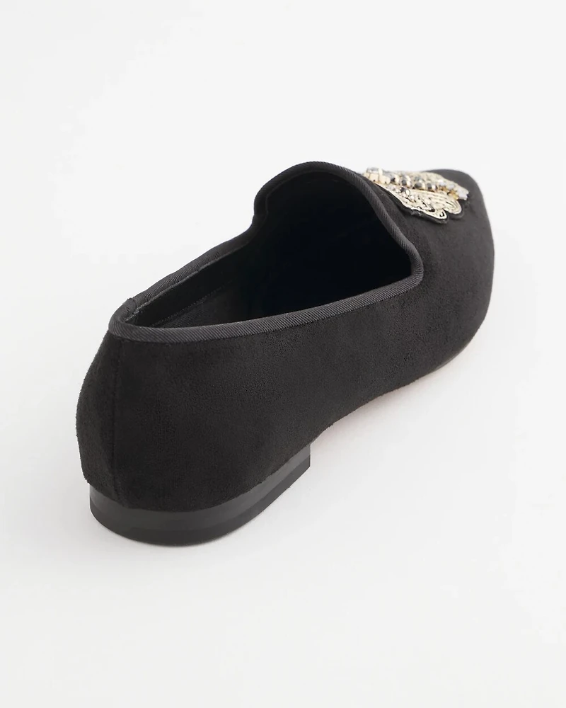 Black Microsuede Loafers