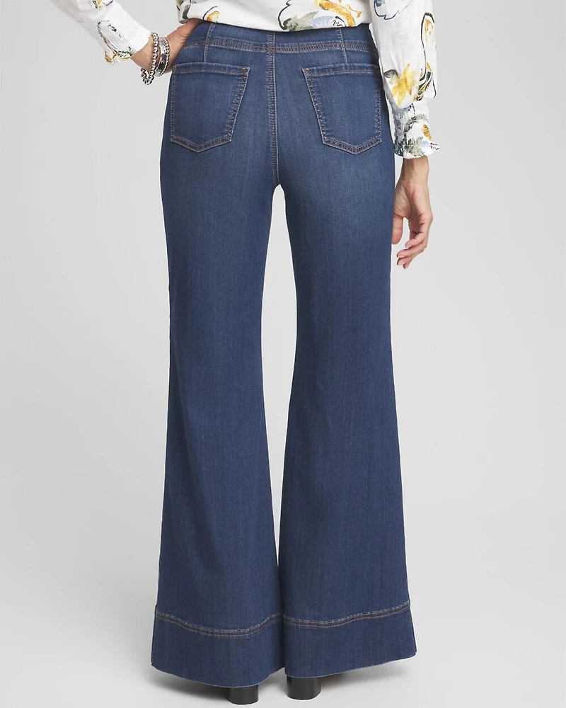 Pull-On Flare Trouser Jeans