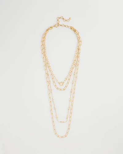 Sea Foam Multi-Strand Convertible Necklace