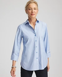 No Iron™ Striped Jacquard Sateen Shirt