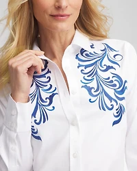 No Iron™ Wildflower Embroidered Shirt