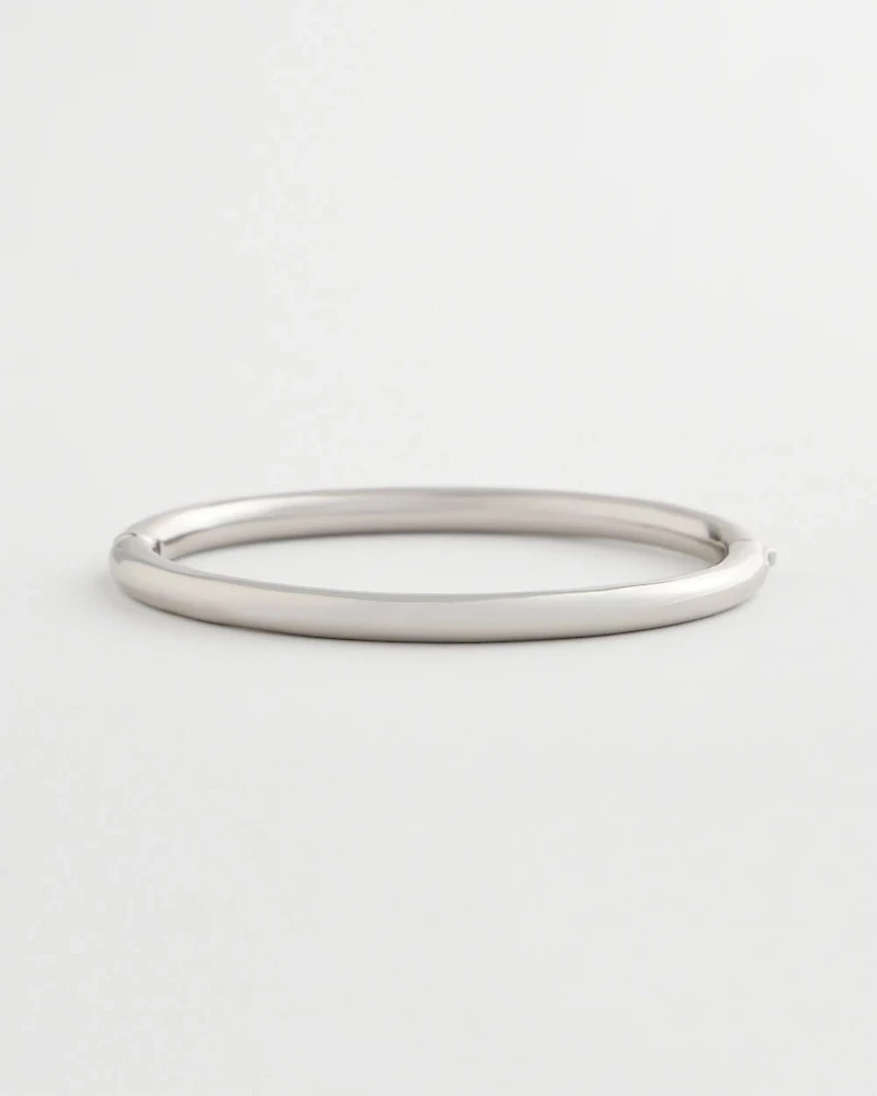 Silvertone Hinge Bangle