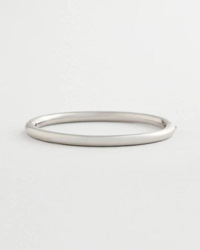 Silvertone Hinge Bangle