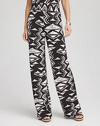 Travelers™ Crinkled Knit Wide-Leg Pants