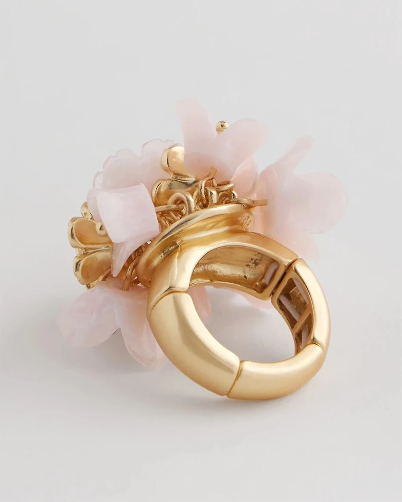 Pink Flower Stretch Ring