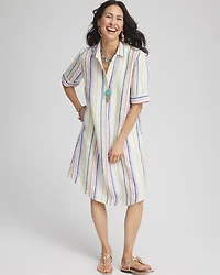 Striped Linen Shirtdress