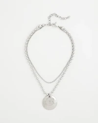 Short Silver Ball Chain Pendant