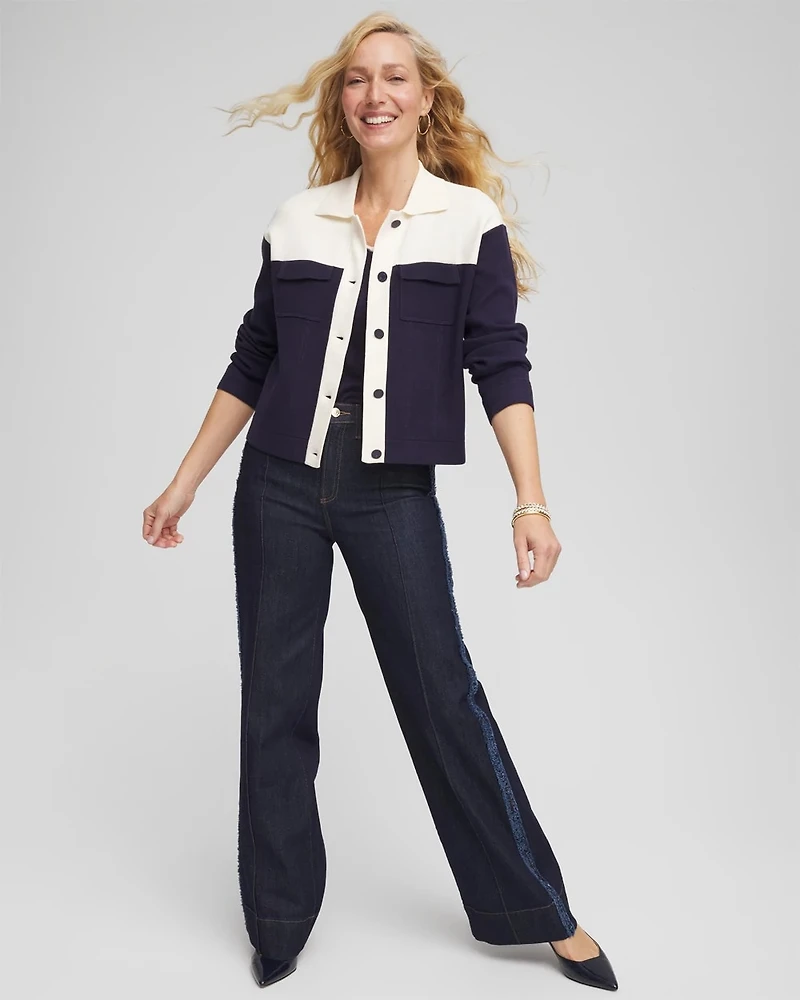 Colorblock Cardigan Jacket