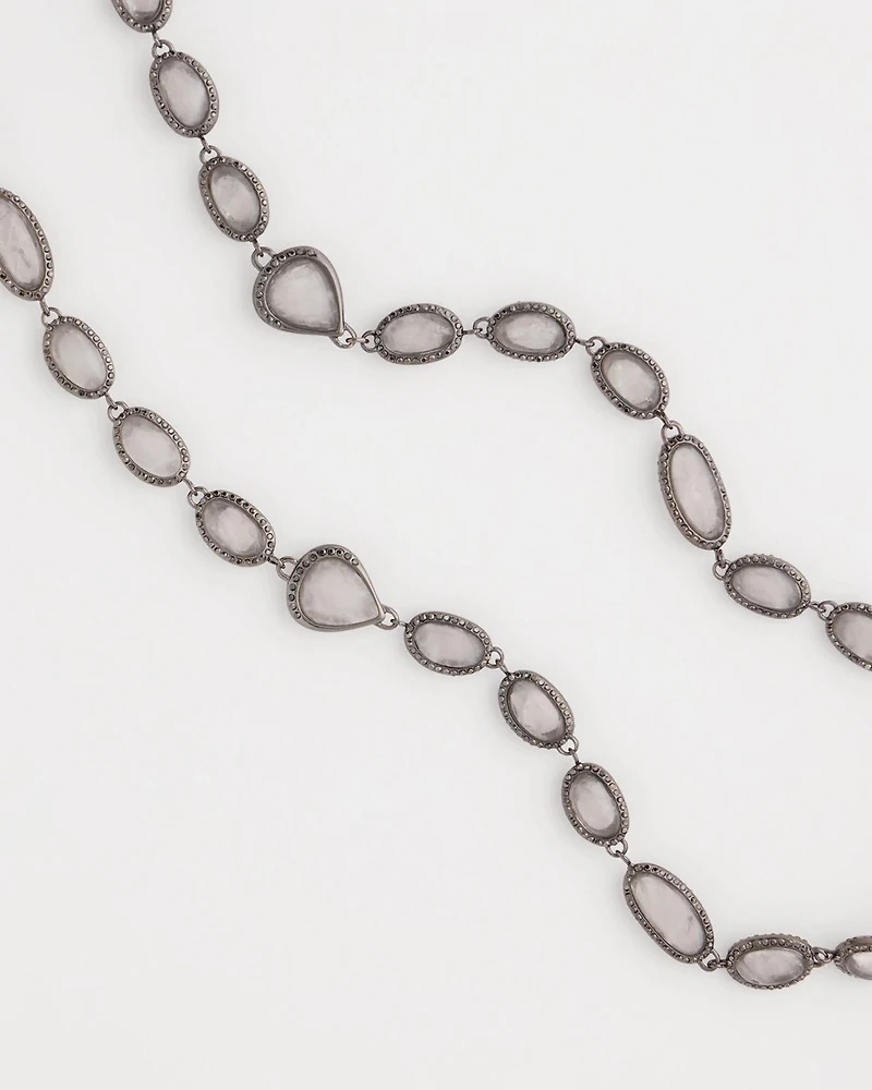 Frosted Quartz Single Strand Necklace