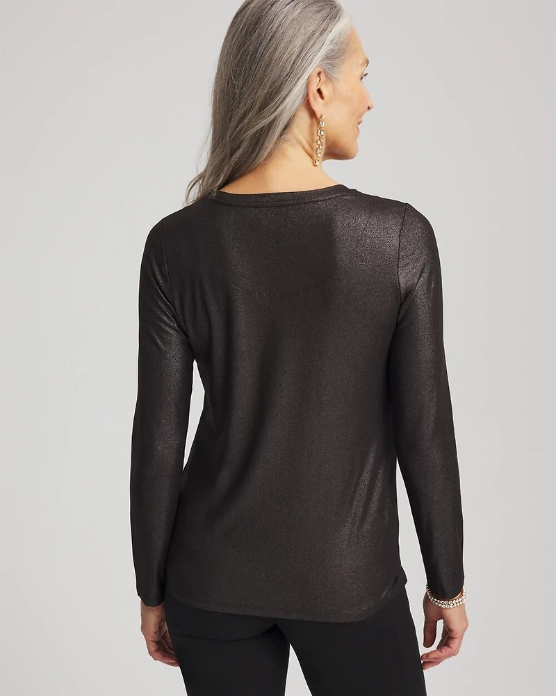 Touch of Cool™ Foil Long Sleeve Layering Tee