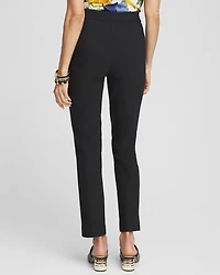 Bi-Stretch Front Seam Slit Ankle Pants