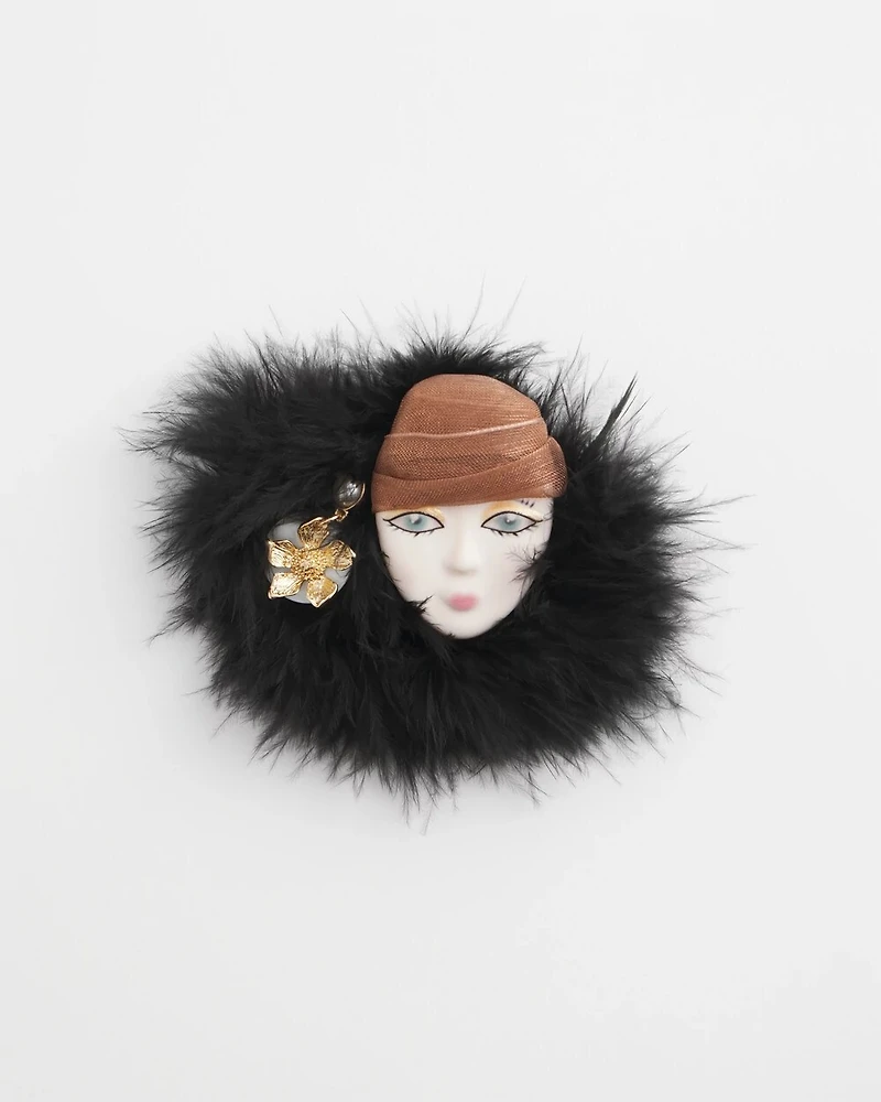 Feathered Lady Brooch