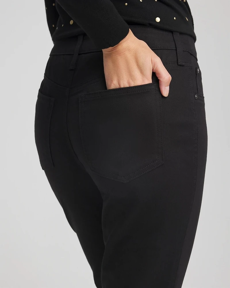 Pull-On Straight-Leg Jeans