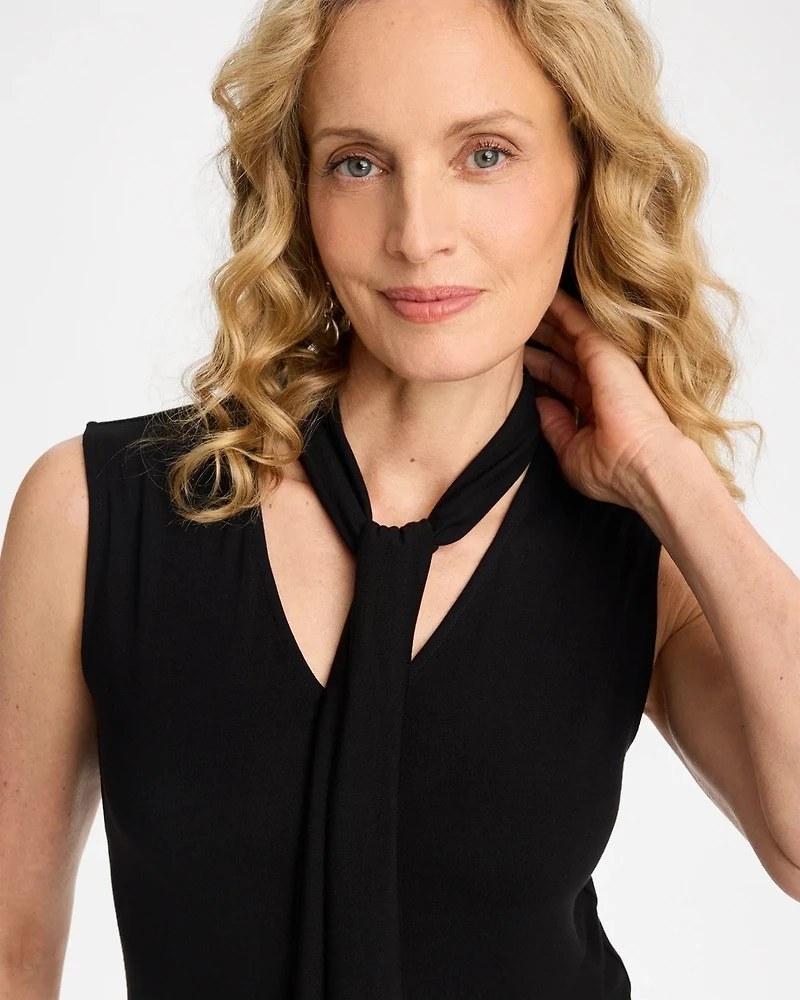 Soft Stretch Tie Neck Tank