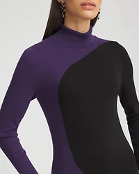 ECOVERO™ Colorblock Turtleneck Sweater