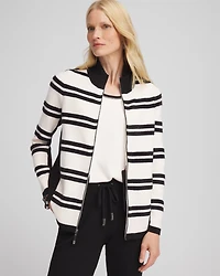 Zenergy® Luxe Cashmere Blend Striped Cardigan