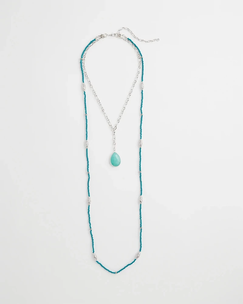 Convertible Beaded Pendant Necklace