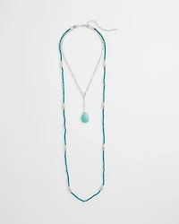 Convertible Beaded Pendant Necklace