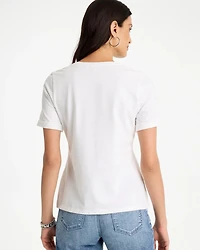 Cotton Stretch Palm Sequin Tee