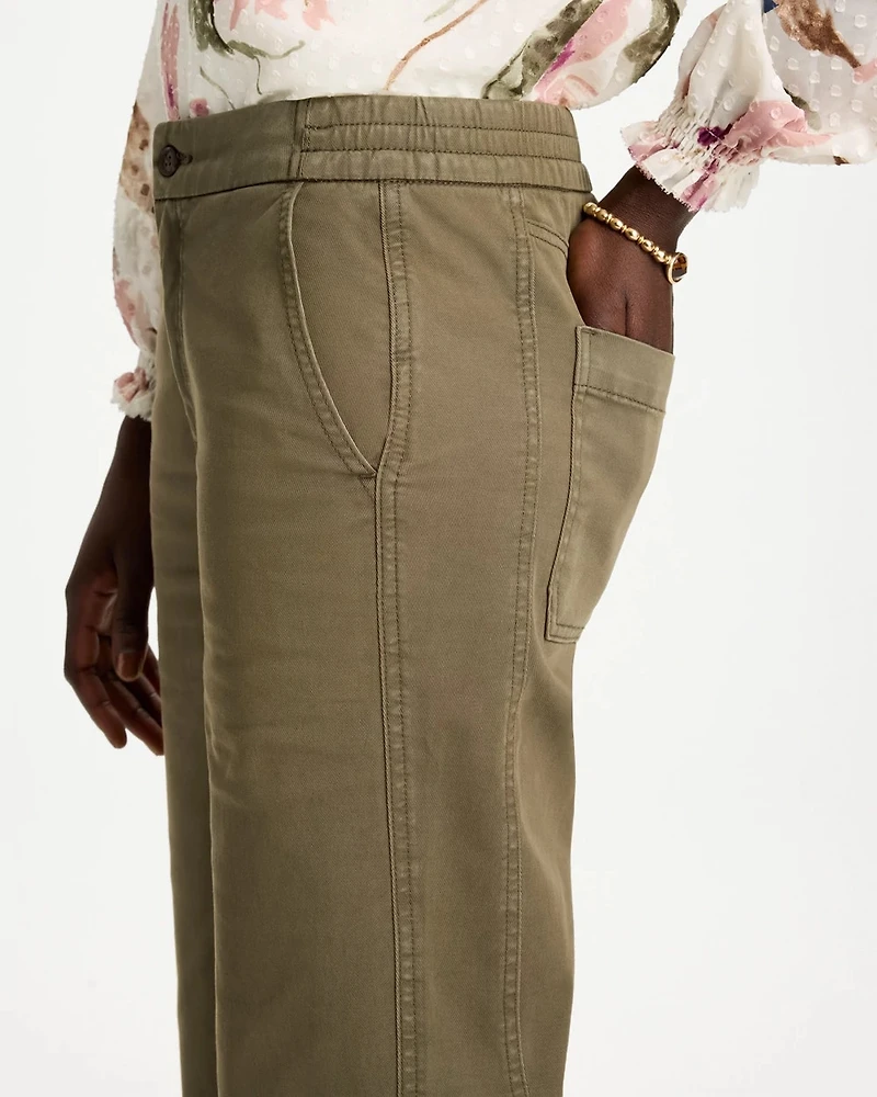 Cotton Twill Barrel Pants