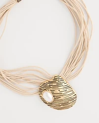 Golden Shell Pendant Necklace