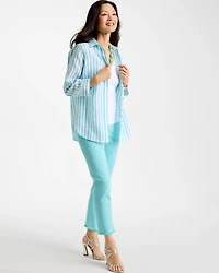 No Iron™ Linen Striped Shirt